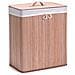 Cesto Portabiancheria In Bambù, Marrone Chiaro, 104 L, Marrone Chiaro, 2 Camere - Foto miniatura 1