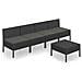 Set Divani Da Giardino 5 Pz Con Cuscini In Polyrattan Nero - Foto miniatura 1