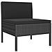 Set Divani Da Giardino 5 Pz Con Cuscini In Polyrattan Nero - Foto miniatura 5