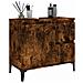 Armadietto Bagno Rovere Fumo 65x33x60 Cm In Legno Multistrato - Foto miniatura 2