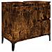 Armadietto Bagno Rovere Fumo 65x33x60 Cm In Legno Multistrato - Foto miniatura 1
