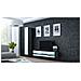 Tavolo Per Televisione Rtvvigo140n S /b 30 X 40 X 140 Cm Bianco Grigio Laminato Legno Mdf Truciolare - Foto miniatura 2