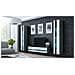 Tavolo Per Televisione Rtvvigo140n S /b 30 X 40 X 140 Cm Bianco Grigio Laminato Legno Mdf Truciolare - Foto miniatura 3