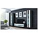 Tavolo Per Televisione Rtvvigo140n S /b 30 X 40 X 140 Cm Bianco Grigio Laminato Legno Mdf Truciolare - Foto miniatura 4