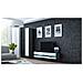 Tavolo Per Televisione Rtvvigo140n S /b 30 X 40 X 140 Cm Bianco Grigio Laminato Legno Mdf Truciolare - Foto miniatura 5
