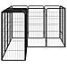 Box Cani 14 Pannelli Nero 50x100 Cm Acciaio Verniciato Polvere - Foto miniatura 3