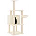 Albero Per Gatti Con Tiragraffi In Sisal Crema 132 Cm - Foto miniatura 1