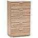 Cassettiera In Legno Nobilitato Con 5 Cassetti In Varie Tinte 60x38xh103 Cm - Foto miniatura 1