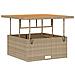 Set da Pranzo da Giardino 3 Pezzi con Cuscini Beige in Rattan Sintetico e Acacia - Foto miniatura 6