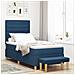 Letto Box Spring con Materasso e Panchina Blu 90x200 cm Tessuto - Foto miniatura 2