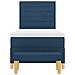 Letto Box Spring con Materasso e Panchina Blu 90x200 cm Tessuto - Foto miniatura 9