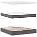 Struttura Letto Pouf con Materasso Grigio 160x200 cm Similpelle - Foto miniatura 9