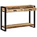 Tavolo Consolle  120x33x75 cm in Legno Massello Grezzo di Mango - Foto miniatura 1