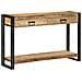 Tavolo Consolle  120x33x75 cm in Legno Massello Grezzo di Mango - Foto miniatura 4