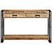 Tavolo Consolle  120x33x75 cm in Legno Massello Grezzo di Mango - Foto miniatura 5