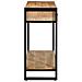 Tavolo Consolle  120x33x75 cm in Legno Massello Grezzo di Mango - Foto miniatura 6