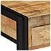 Tavolo Consolle  120x33x75 cm in Legno Massello Grezzo di Mango - Foto miniatura 7