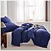 Set Completo Di Biancheria Da Letto In Microfibra 135x200 Cm 80x80 Cm Blu Navy - Foto miniatura 3