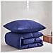 Set Completo Di Biancheria Da Letto In Microfibra 135x200 Cm 80x80 Cm Blu Navy - Foto miniatura 4