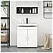 Mobile per lavabo da bagno TULUM Bianco lucido 60 x 34 x 63 cm - Foto miniatura 2