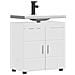 Mobile per lavabo da bagno TULUM Bianco lucido 60 x 34 x 63 cm - Foto miniatura 3