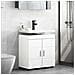 Mobile per lavabo da bagno TULUM Bianco lucido 60 x 34 x 63 cm - Foto miniatura 4