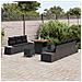 Set Divano da Giardino con cuscino 10 pcs Nero 80 x 80 x 71 cm - Foto miniatura 3