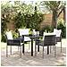 Set da Pranzo per Giardino 5 pcs Marrone Poly Rattan - Foto miniatura 2