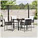 Set da Pranzo per Giardino 5 pcs Marrone Poly Rattan - Foto miniatura 4