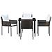 Set da Pranzo per Giardino 5 pcs Marrone Poly Rattan - Foto miniatura 7