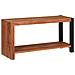 Libreria Marrone, Nero 80 x 30 x 40 cm Legno di Acacia Massello - Foto miniatura 2