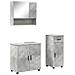 Set di mobili per il bagno 3 pcs Grigio cemento 61 x 35 x 64 cm - Foto miniatura 1