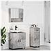 Set di mobili per il bagno 3 pcs Grigio cemento 61 x 35 x 64 cm - Foto miniatura 2
