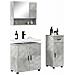 Set di mobili per il bagno 3 pcs Grigio cemento 61 x 35 x 64 cm - Foto miniatura 3