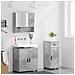 Set di mobili per il bagno 3 pcs Grigio cemento 61 x 35 x 64 cm - Foto miniatura 4