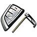 Guscio Di Ricambio Per Chiave Auto A 4 Pulsanti Compatibile Con Bmw - Custodia Portachiavi In Abs Argento - Foto miniatura 2