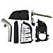Guscio Di Ricambio Per Chiave Auto A 4 Pulsanti Compatibile Con Bmw - Custodia Portachiavi In Abs Argento - Foto miniatura 3