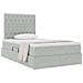 Letto con contenitore e materasso Grigio chiaro 120 x 190 cm - Foto miniatura 3