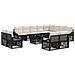 Set Divano da Giardino 13 pcs Nero polyrattan - Foto miniatura 1