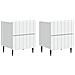 Armadio da Notte con cassetto 2 pcs Bianco 43 x 34,5 x 49,5 cm - Foto miniatura 1