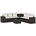 Set di divani 8 pz Nero e Bianco Crema - Foto miniatura 1