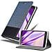 Custodia Compatibile Con Samsung Galaxy Note 3 Neo In Blu Scuro Nero - Coperchio Protettiva Con Chiusura Magnetica, Funzione Stand E Tasca Per Le Carte - Foto miniatura 1