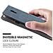 Custodia Compatibile Con Samsung Galaxy Note 3 Neo In Blu Scuro Nero - Coperchio Protettiva Con Chiusura Magnetica, Funzione Stand E Tasca Per Le Carte - Foto miniatura 8