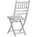 Set Di 4 Sedie Da Pranzo Pieghevoli In Legno Color Argento Machias - Foto miniatura 4