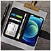 Custodia Iphone 12 Mini Porta Carte In Pelle Funzione Di Supporto Premium Nero - Foto miniatura 5