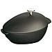 Cocotte per Cozze in Ghisa con Coperchio Diametro 25 cm Capacità 2 lt Colore Nero - Linea La Cocotte  - Foto miniatura 1