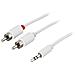 Cavo Audio 3,5 Mm Ha - 2xrca Ha 2 M, Bianco - Foto miniatura 1