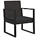 Set Divani Da Giardino 3 Pz Con Cuscini Nero In Polyrattan - Foto miniatura 1