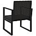 Set Divani Da Giardino 3 Pz Con Cuscini Nero In Polyrattan - Foto miniatura 3