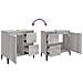 Armadietto Bagno Grigio Sonoma 65x33x60 Cm In Legno Multistrato - Foto miniatura 3